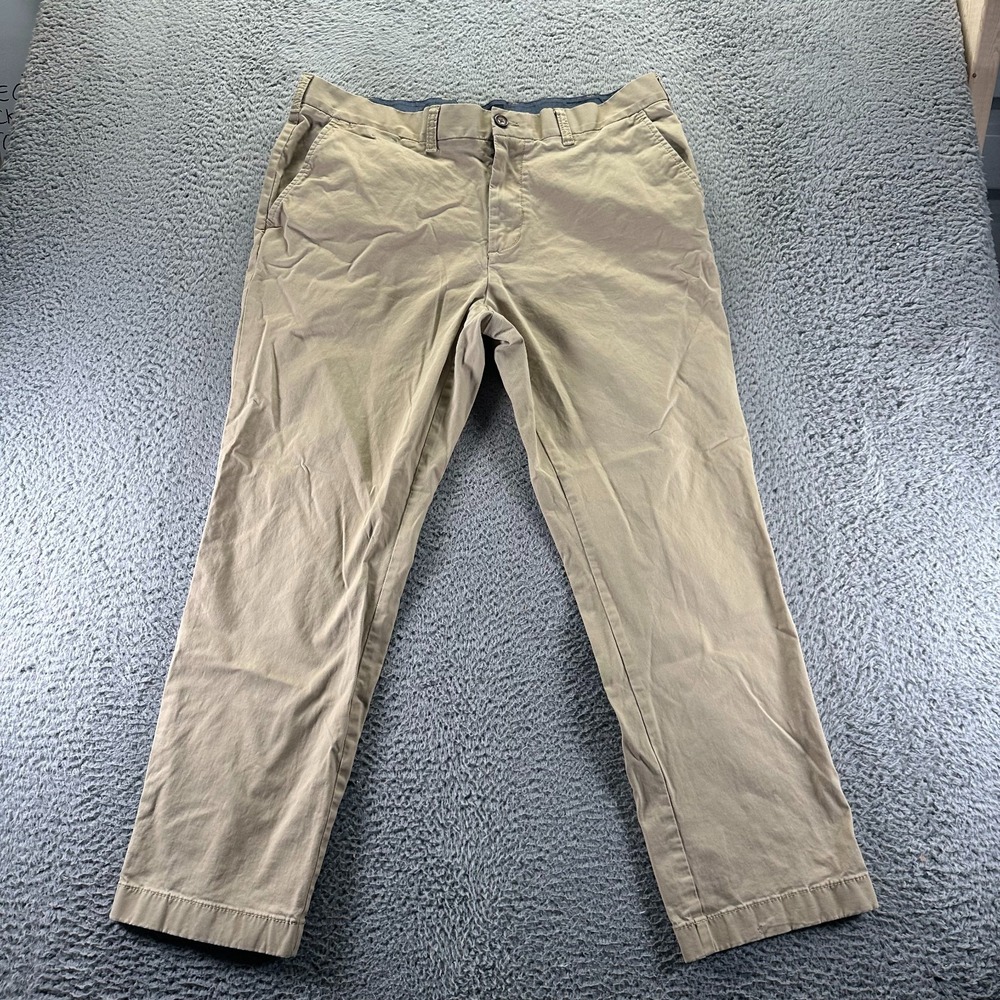 Tommy Hilfiger Pant Mens 38x30 Brown Cotton Chino Straight Leg Business Career